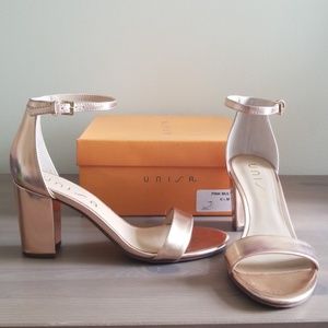 Rose Gold Dress Sandals, sz 8.5